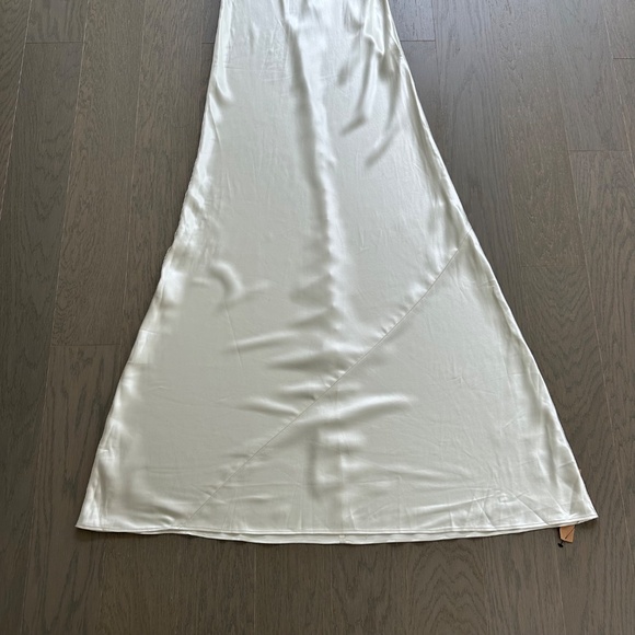 Reformation RONDA White Ivory Silk Maxi Dress Gown Size 6 Bridal Wedding w/ tag - Picture 5 of 16